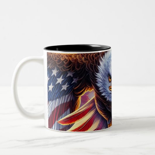 Tasse 2 Couleurs Art de l'aigle (Gauche)