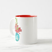 Tasse 2 Couleurs Art de l'aquarelle Red Berries (Devant gauche)