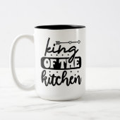 Tasse 2 Couleurs Art de mots Fun kitchen King (Gauche)