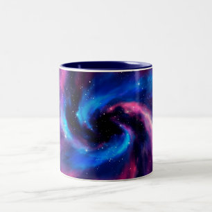 Tasse 2 Couleurs Art de nébuleuse cosmique, couleurs de galaxie pou