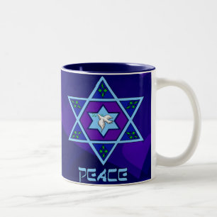 Tasse 2 Couleurs Art de paix de Hanoukka