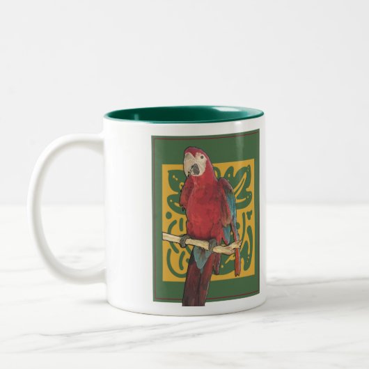 Tasse 2 Couleurs Art de perroquet (Gauche)