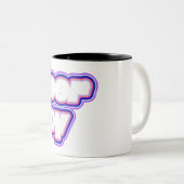 Tasse 2 Couleurs Art de typographie de la fierté (Devant droit)