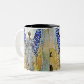 Tasse 2 Couleurs art déco ange (Devant gauche)