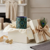 Tasse 2 Couleurs Art Deco Peacock Feather Geometric Pattern