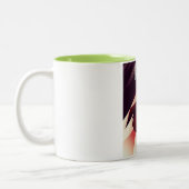 Tasse 2 Couleurs Art déco vaisseau spatial Mars art spatial (Gauche)