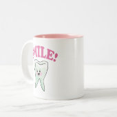 Tasse 2 Couleurs Art dentaire drôle (Devant gauche)