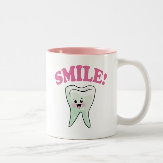 Tasse 2 Couleurs Art dentaire drôle (Droit)