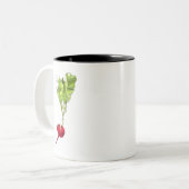 Tasse 2 Couleurs Art d'illustration d'aquarelle végétale Radical (Devant gauche)