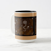 Tasse 2 Couleurs Art du désert aborigène australien (Devant gauche)