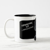 Tasse 2 Couleurs Art du Labradoodle noir (Gauche)