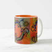 TASSE 2 COULEURS ART DU SOUTHWESTERN LIZARD (Devant droit)