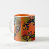 TASSE 2 COULEURS ART DU SOUTHWESTERN LIZARD (Devant gauche)