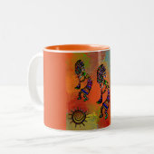 TASSE 2 COULEURS ART DU SUD-OUEST DE KOKOPELLI (Devant gauche)