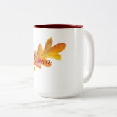Tasse 2 Couleurs Art Fall Leaves (Devant droit)