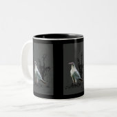 Tasse 2 Couleurs Art faunique Rare White Raven (Devant gauche)