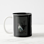 Tasse 2 Couleurs Art faunique Rare White Raven (Gauche)