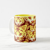 Tasse 2 Couleurs Art félin moderne (Devant gauche)