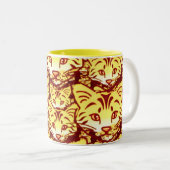 Tasse 2 Couleurs Art félin moderne (Devant droit)