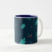 Tasse 2 Couleurs Art feuille (Devant droit)