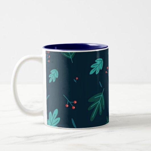 Tasse 2 Couleurs Art feuille (Gauche)