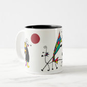 Tasse 2 Couleurs Art inspiré par Miro (Devant gauche)