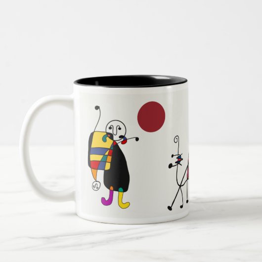 Tasse 2 Couleurs Art inspiré par Miro (Gauche)