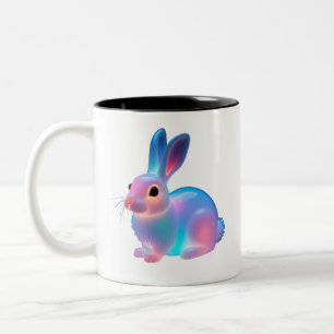 Tasse 2 Couleurs Art lapin coloré