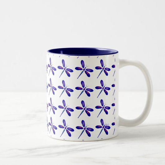 Tasse 2 Couleurs Art libellule (Droit)