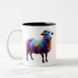 Tasse 2 Couleurs "Art magique des moutons arc-en-ciel
