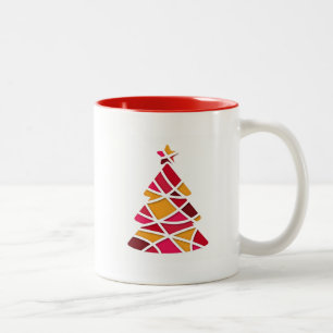 Tasse 2 Couleurs Art moderne élégant sapin de Noël