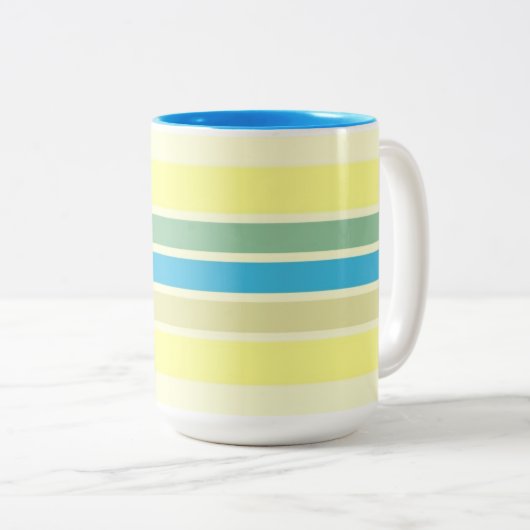 Tasse 2 Couleurs art moderne rayures (Devant droit)