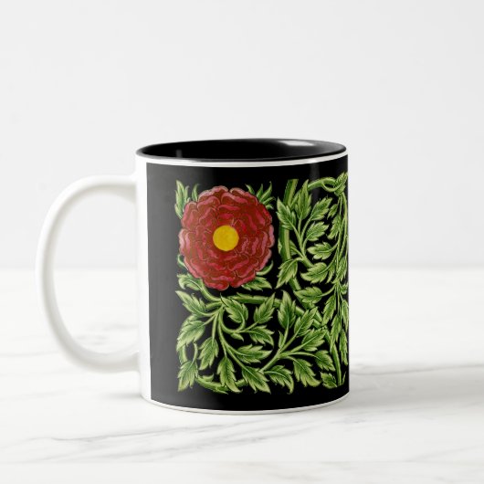 Tasse 2 Couleurs Art Nouveau Rouge Rose De Morgan (Gauche)