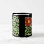 Tasse 2 Couleurs Art Nouveau Rouge Rose De Morgan (Centre)