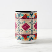 Tasse 2 Couleurs Art populaire boho (Centre)