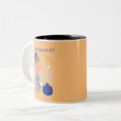 Tasse 2 Couleurs Art Risographe unique (Devant gauche)