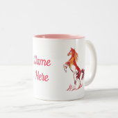 Tasse 2 Couleurs Art sauvage, cheval rouge (Devant droit)