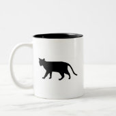 Tasse 2 Couleurs Art simple de Meow de ronronnement de chaton de (Gauche)