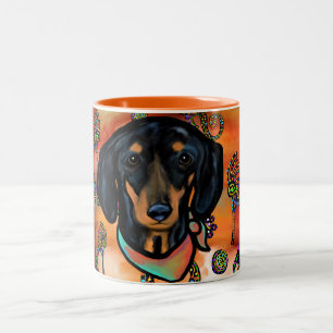 TASSE 2 COULEURS ART SOUTHWEST DACHSHUND