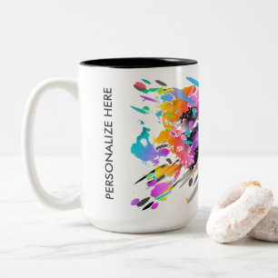 TASSE 2 COULEURS ART SPLATTER PUNK GRUNGE