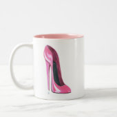 Tasse 2 Couleurs Art stylet rose de chaussure (Gauche)