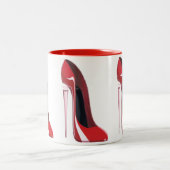 Tasse 2 Couleurs Art stylet rouge de chaussure de talon de (Centre)