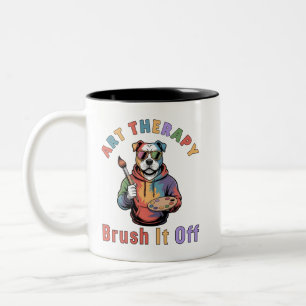 Tasse 2 Couleurs Art Therapy Brush It Off, Art Therapist Pitbull