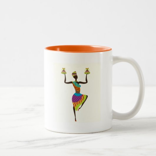 Tasse 2 Couleurs Art tribal des femmes africaines (Droit)