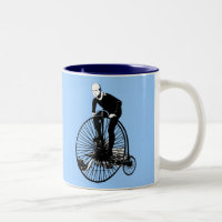 Art vintage de bicyclette de quart de penny de