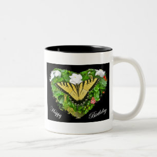 Tasse 2 Couleurs Articles de papillon d'hiver de tigre d'anniversai