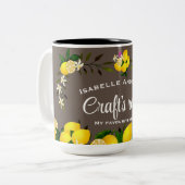 Tasse 2 Couleurs Artisanat citron Brown (Devant gauche)