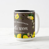 Tasse 2 Couleurs Artisanat citron Brown (Devant droit)