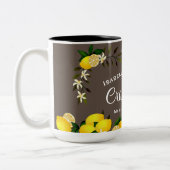 Tasse 2 Couleurs Artisanat citron Brown (Gauche)