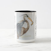 Tasse 2 Couleurs Artiste de Pine Lake Great Blue Heron (Centre)